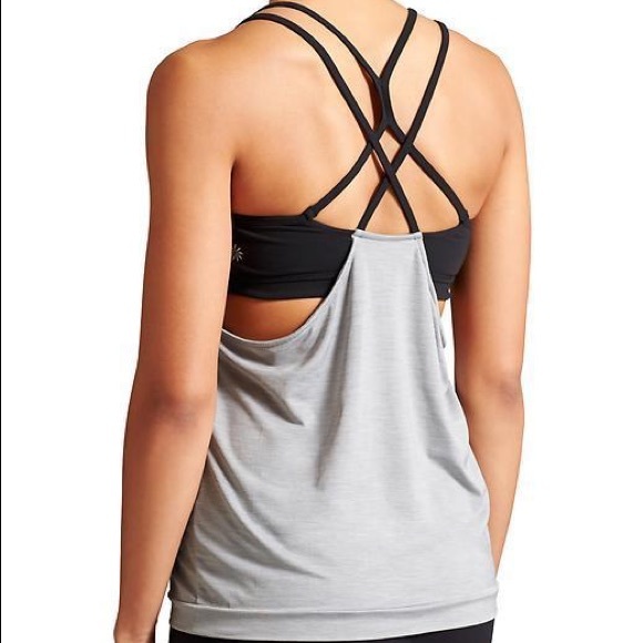 Athleta Tops - Athleta Mesh Energize Tank Top Black/Grey LIKE NEW